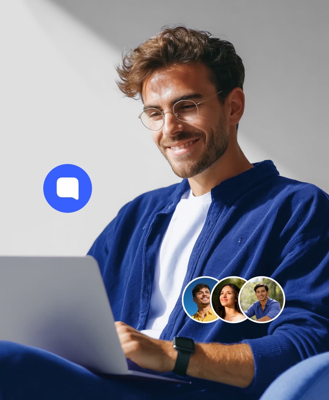 partnership manager on a call with clients